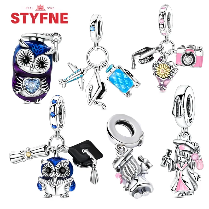Silver 925 Graduation Season Series Colorful Owl Bachelor's Hat Girls Charms Bead Fit Original Bracelets DIY Jewelry for Women
Silver 925 Graduation Season Series Colorful Owl Bachelor's Hat Girls Charms Bead Fit Original Bracelets DIY Jewelry for Women