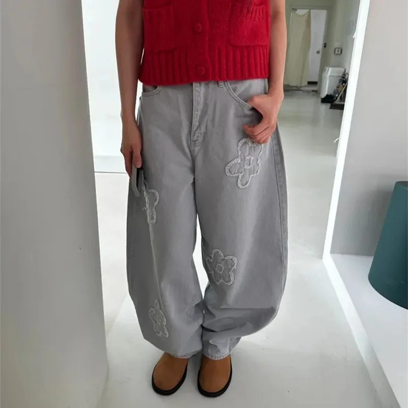 Spring 2026 Chic Embroidered Wide Leg Casual Pants High Waist Jeans Loose Fit Comfortable Cotton Non-Stretch Spring Ready
Spring 2026 Chic Embroidered Wide Leg Casual Pants High Waist Jeans Loose Fit Comfortable Cotton Non-Stretch Spring Ready