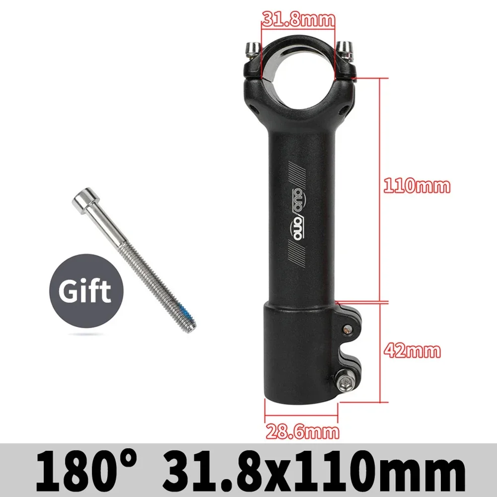 Brand New High Quality Bike Stem Accessories 180 Degree 28.6x31.8x110mm Aluminum Alloy Replacement Vertical Stem
Brand New High Quality Bike Stem Accessories 180 Degree 28.6x31.8x110mm Aluminum Alloy Replacement Vertical Stem