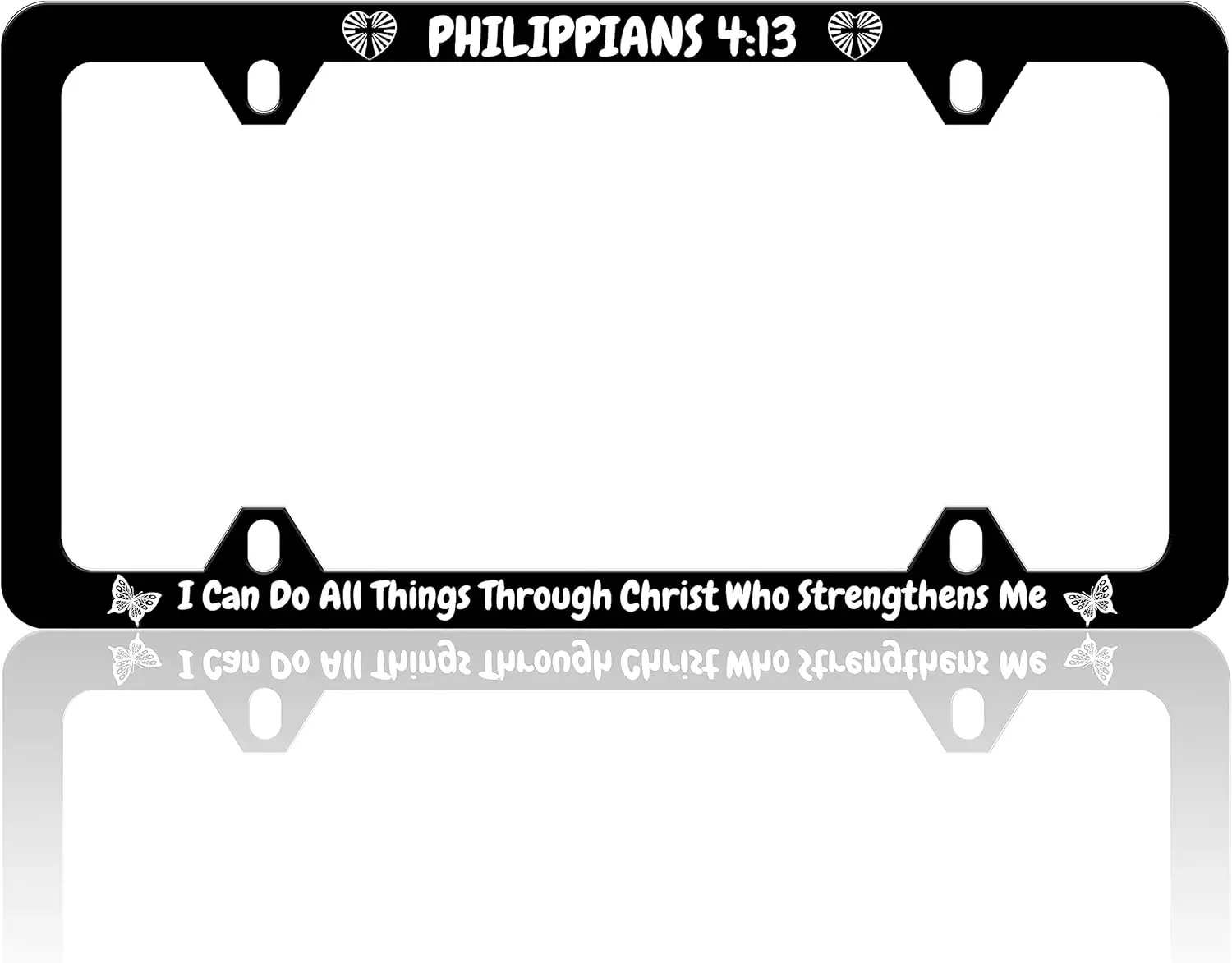 Philippians 4:13 License Plate Frame Stainless Steel 6x12 Inch Auto Accessory for Women Men Funny Durable
Philippians 4:13 License Plate Frame Stainless Steel 6x12 Inch Auto Accessory for Women Men Funny Durable