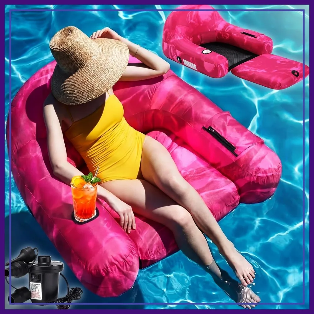 2-in-1 Convertible Pool Float Lounge for Adults, Inflatable Raft with Quick Dry Cover & Electric Pump
2-in-1 Convertible Pool Float Lounge for Adults, Inflatable Raft with Quick Dry Cover & Electric Pump
