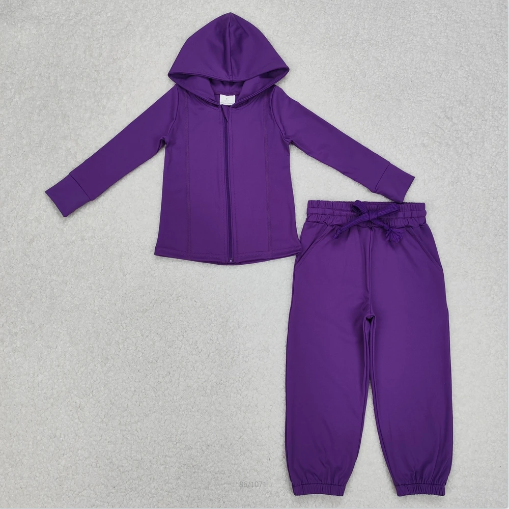 Hot Sale Baby Girls Purple Yoga Active Wear Jackets Hoodie Pants 2pcs Clothes Sets Boutique Long Sleeve Children Girls Outfits
Hot Sale Baby Girls Purple Yoga Active Wear Jackets Hoodie Pants 2pcs Clothes Sets Boutique Long Sleeve Children Girls Outfits