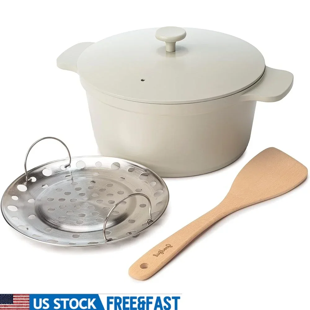 All-in-One Multi-Pot Nonstick Cast Aluminum Dutch Oven with Lid Roasting Rack Turner Dishwasher Safe Versatile Cooking Options
All-in-One Multi-Pot Nonstick Cast Aluminum Dutch Oven with Lid Roasting Rack Turner Dishwasher Safe Versatile Cooking Options