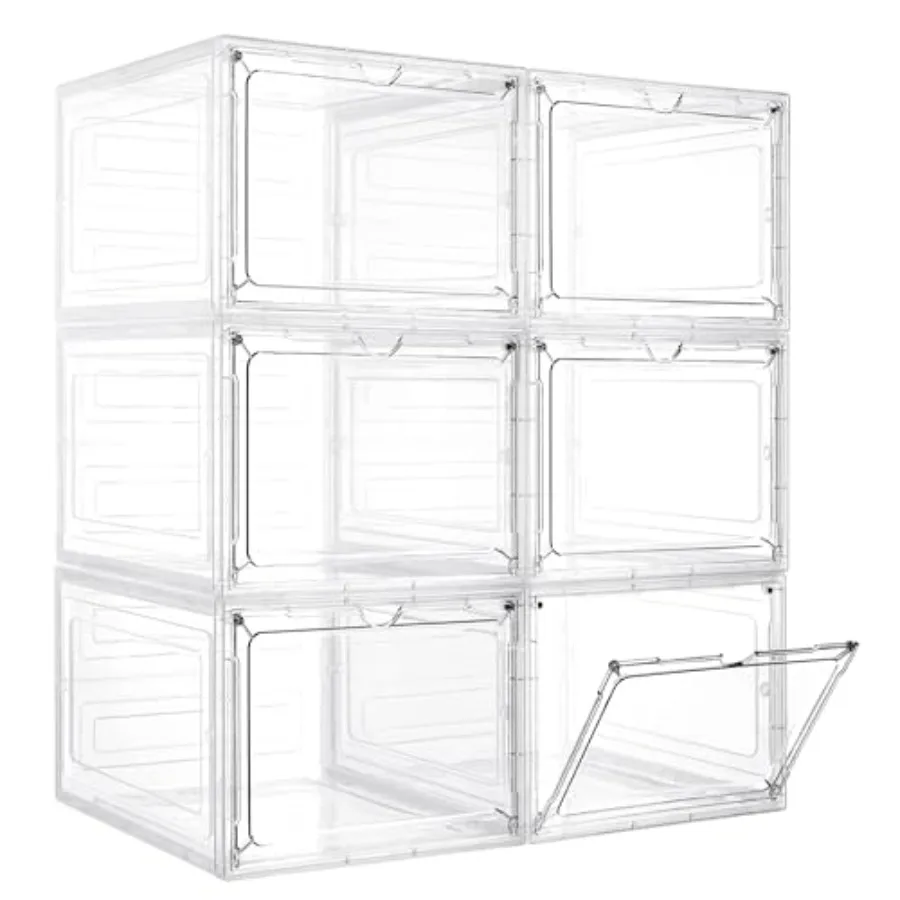 Storage Bins with Lids, 6 Pack Clear Plastic Storage Containers with Magnetic Acrylic Door, 19 Qt Stackable Storage Box for Hom
Storage Bins with Lids, 6 Pack Clear Plastic Storage Containers with Magnetic Acrylic Door, 19 Qt Stackable Storage Box for Hom