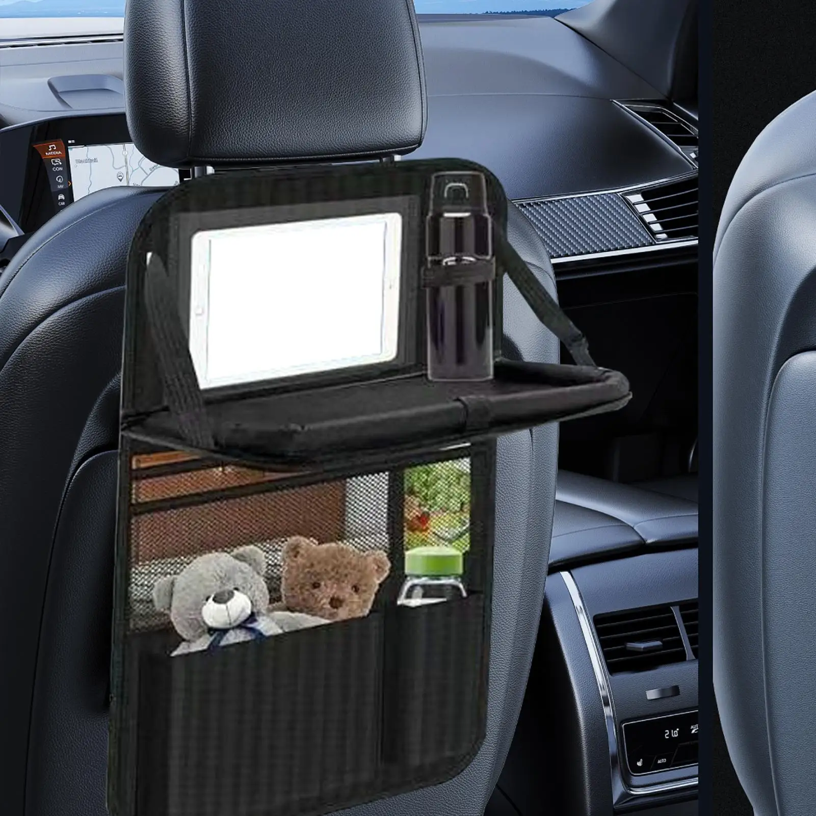 Car Back Seat Organizer with Tablet Holder, Waterproof Kick Mat Storage Bag for Kids Snack Toys for SUV Sedan Truck RV Road Trip
Car Back Seat Organizer with Tablet Holder, Waterproof Kick Mat Storage Bag for Kids Snack Toys for SUV Sedan Truck RV Road Trip