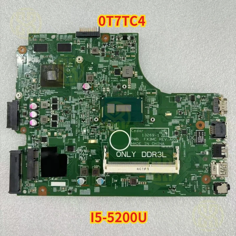 0T7TC4 для Dell Inspiron 15 3543, материнская плата для ноутбука T7TC4 13269-1, 100% работает в порядке
0T7TC4 для Dell Inspiron 15 3543, материнская плата для ноутбука T7TC4 13269-1, 100% работает в порядке