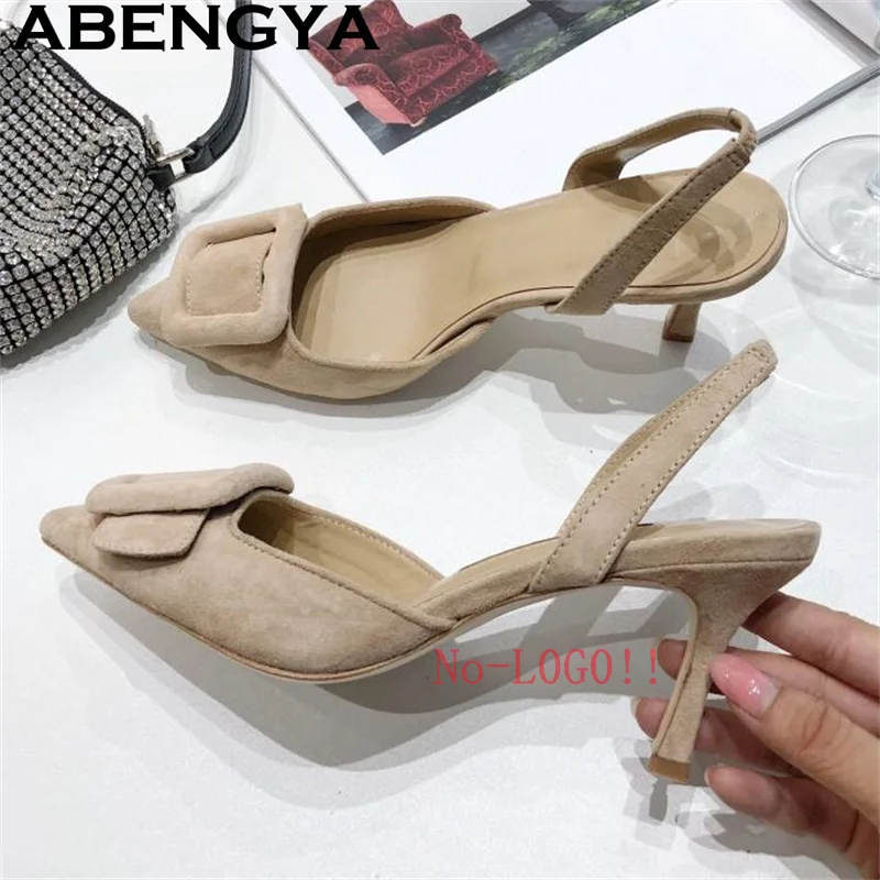 ABENGYA замшевые туфли на тонком высоком каблуке с острым носком, женские дизайнерские сандалии с пряжкой и неглубоким носком, летние пикантные модельные туфли для вечеринок Mujer
ABENGYA замшевые туфли на тонком высоком каблуке с острым носком, женские дизайнерские сандалии с пряжкой и неглубоким носком, летние пикантные модельные туфли для вечеринок Mujer