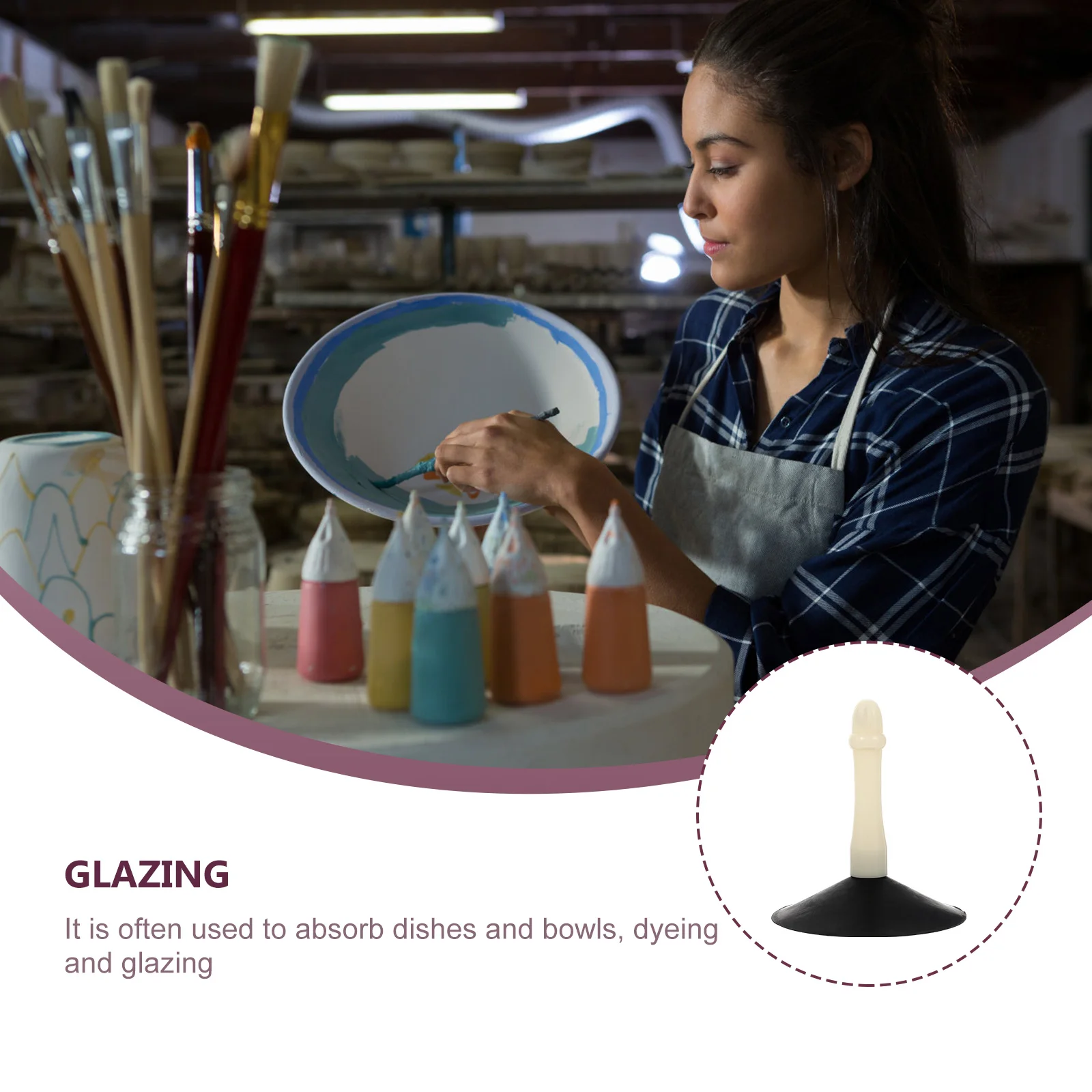 Rubber Suction Cup 10cm Ceramic Tool Pottery Clay Sucker Glazing Dipping Supplies Portable Practical Use Durability Safety
Rubber Suction Cup 10cm Ceramic Tool Pottery Clay Sucker Glazing Dipping Supplies Portable Practical Use Durability Safety