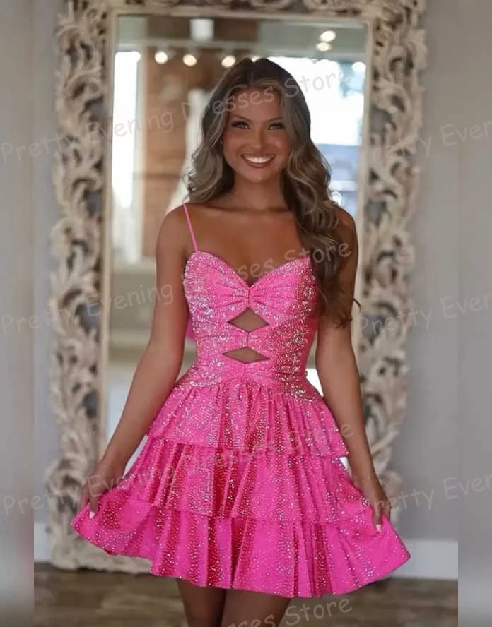 Simple Cocktail Dresses Mermaid Shiny Woman's Sexy Sleeveless Short Party Prom Gowns Backless Tiered Vestido De Novia Customized
Simple Cocktail Dresses Mermaid Shiny Woman's Sexy Sleeveless Short Party Prom Gowns Backless Tiered Vestido De Novia Customized