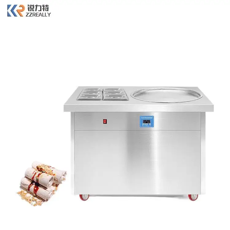 PF1R-6C Fried Ice Cream Roll Machine Turkey Maquina De Rollo De Helado Frito Fried Ice Cream Machine With Led Lamp
PF1R-6C Fried Ice Cream Roll Machine Turkey Maquina De Rollo De Helado Frito Fried Ice Cream Machine With Led Lamp