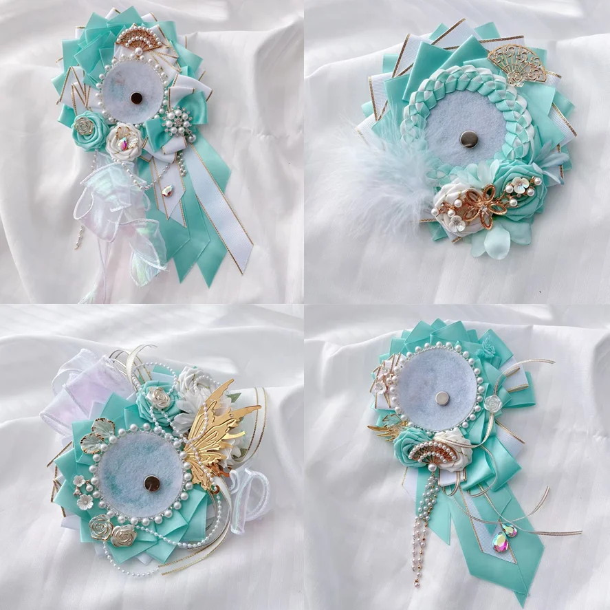 light green ribbon luxury badge holder,long streamers Ribbon Award ,Badge Rosette Ita bag Accessories,Anime cosplay crafts
light green ribbon luxury badge holder,long streamers Ribbon Award ,Badge Rosette Ita bag Accessories,Anime cosplay crafts