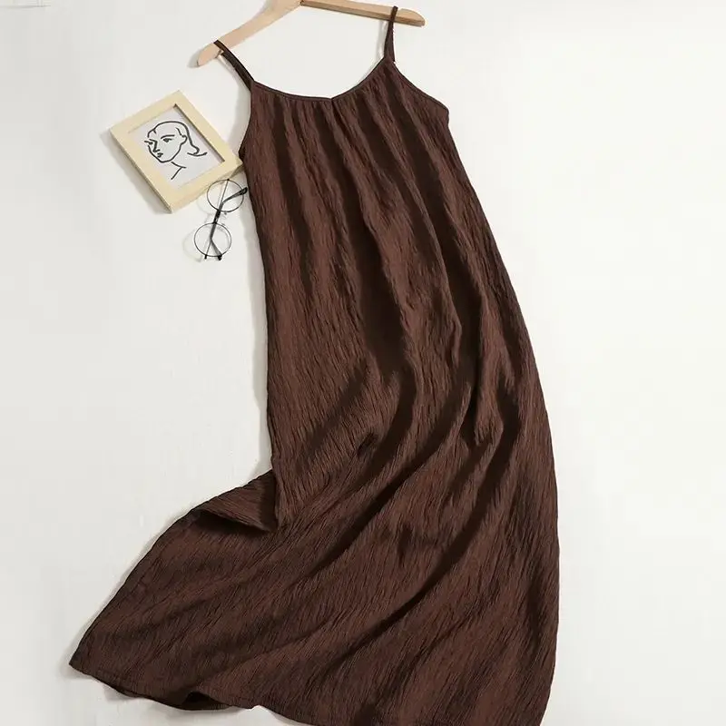 Fashion V-Neck Solid Color Folds Sweet Slip Dress Female Clothing Summer New Loose All-match Sleeveless Dresses
Fashion V-Neck Solid Color Folds Sweet Slip Dress Female Clothing Summer New Loose All-match Sleeveless Dresses