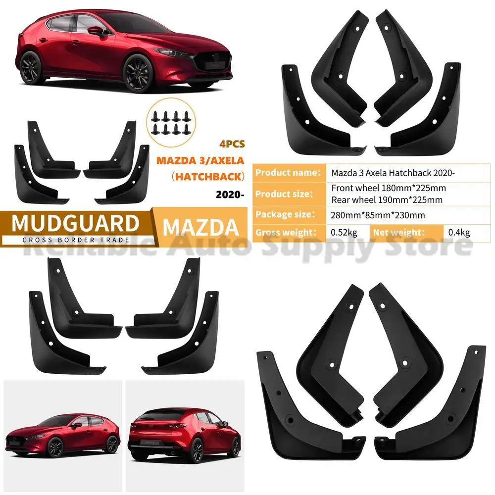 For Mazda 3 Axela 2020 Hatchback Car Mud Flaps Premium Protection Accessories Durable Rubber Fender Guards Stylish Design Easy I 
For Mazda 3 Axela 2020 Hatchback Car Mud Flaps Premium Protection Accessories Durable Rubber Fender Guards Stylish Design Easy I