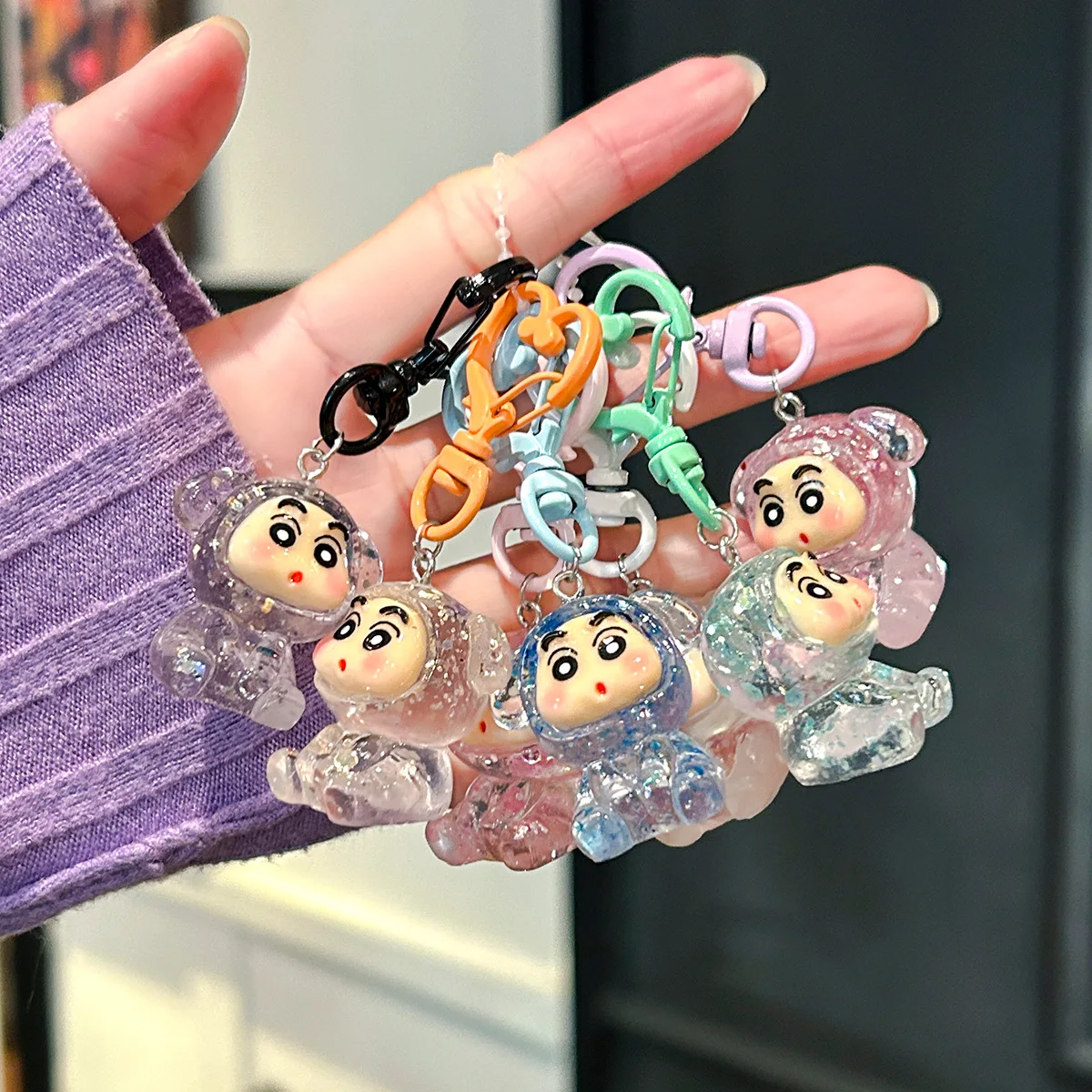 for Crayon Shin-chan mini keychain with transparent color glitter small New bear pendant New Year gift gift
for Crayon Shin-chan mini keychain with transparent color glitter small New bear pendant New Year gift gift