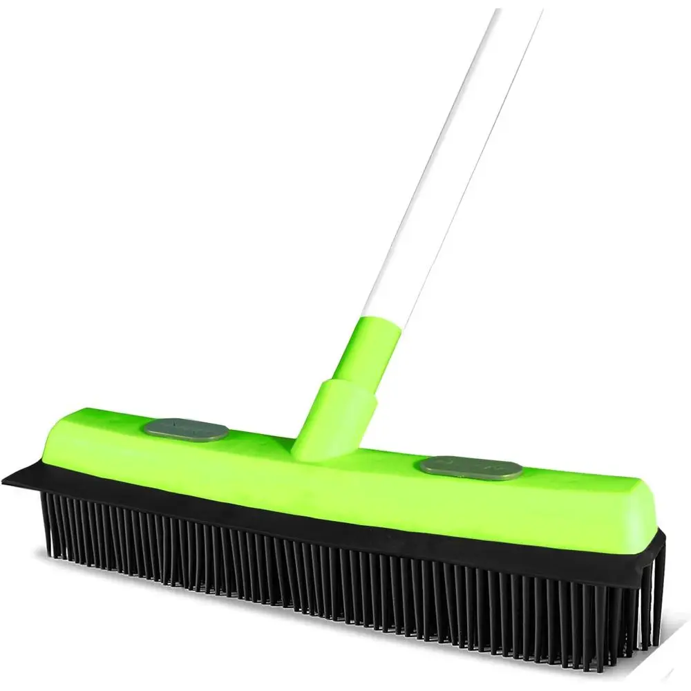Clean Rubber Push Broom Pet Hair Removal Soft Bristle Sweeper for Carpet and Floor, Squeegee and Grommet for Pads and Towels - P
Clean Rubber Push Broom Pet Hair Removal Soft Bristle Sweeper for Carpet and Floor, Squeegee and Grommet for Pads and Towels - P