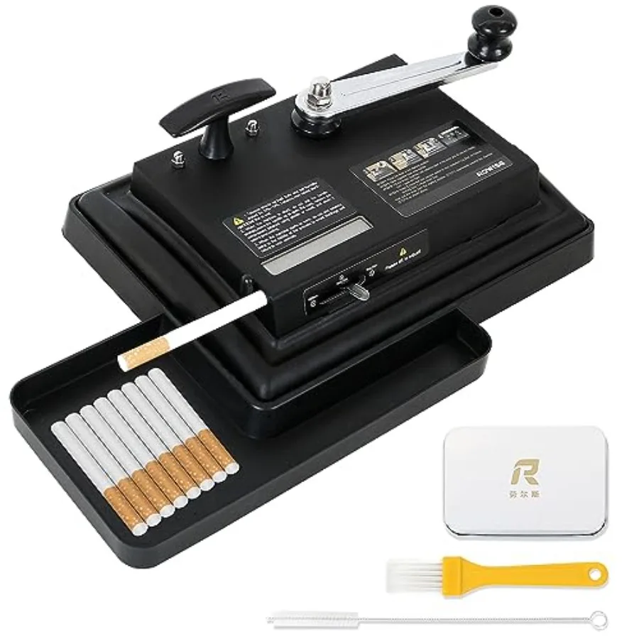 Cigarette Rolling Machine with Rolling Tray Tobacco Rolling Machine Hand Operation Injector to Rolling Your Own Cigarettes 100m
Cigarette Rolling Machine with Rolling Tray Tobacco Rolling Machine Hand Operation Injector to Rolling Your Own Cigarettes 100m