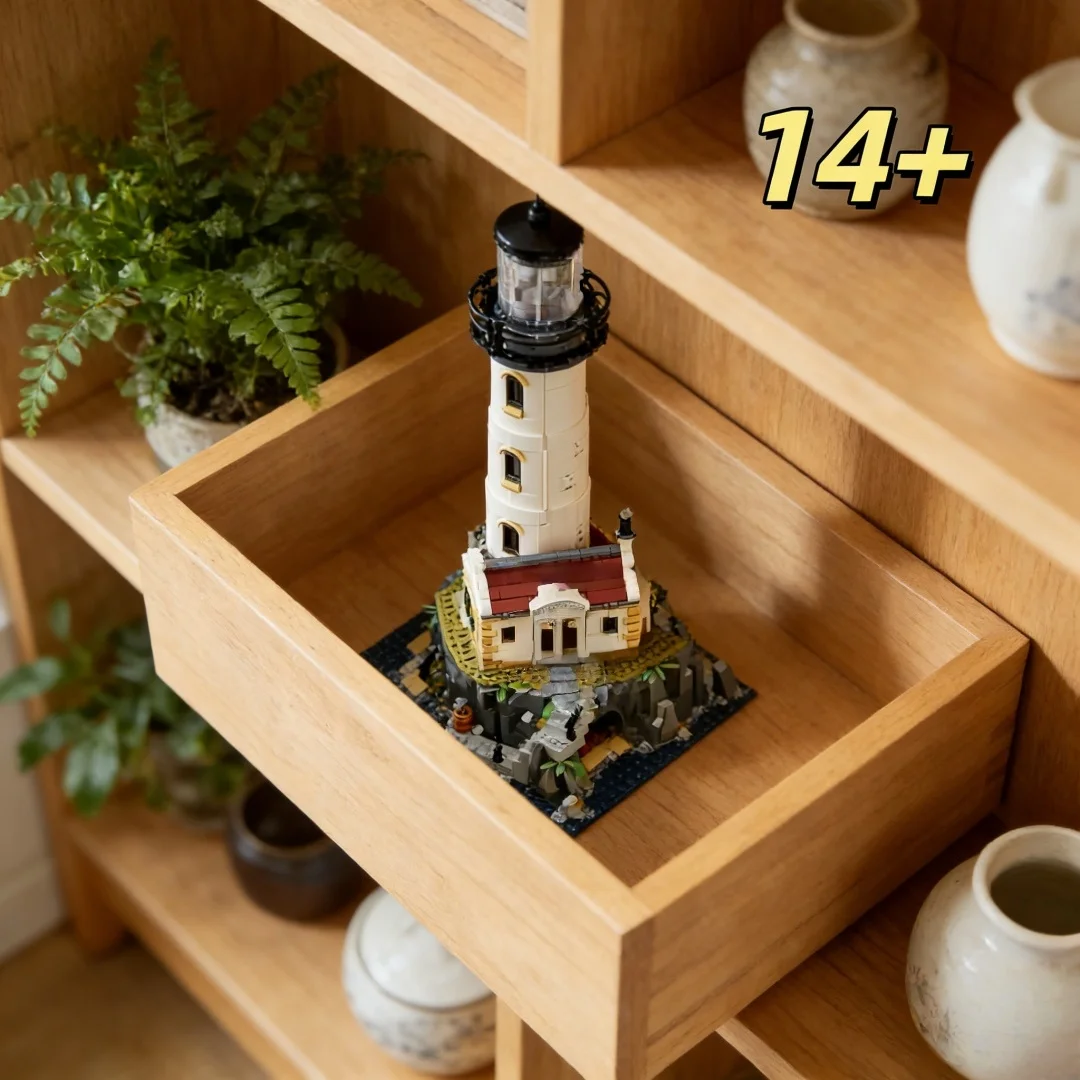 Новый набор строительных блоков MOC: маяк, модель прибрежной сцены, украшение для комнаты, подарок на день рождения, праздник, креативный подарок
Новый набор строительных блоков MOC: маяк, модель прибрежной сцены, украшение для комнаты, подарок на день рождения, праздник, креативный подарок