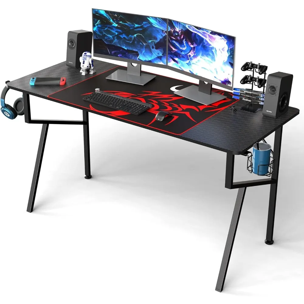 Gaming Desk PC Computer Desk, K-Frame Home Office Desk Professional Gamer Workstation with Cup Holder Headphone Hook Gaming
Gaming Desk PC Computer Desk, K-Frame Home Office Desk Professional Gamer Workstation with Cup Holder Headphone Hook Gaming