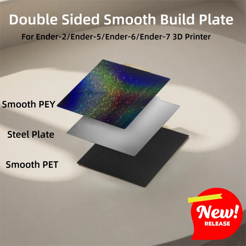 Гладкая пластина из PEY PET для 3D-принтеров Ender-2/3/6/7, двусторонняя гладкая пружинная стальная пластина, магнитная рабочая поверхность 165/235/280/290 мм
Гладкая пластина из PEY PET для 3D-принтеров Ender-2/3/6/7, двусторонняя гладкая пружинная стальная пластина, магнитная рабочая поверхность 165/235/280/290 мм