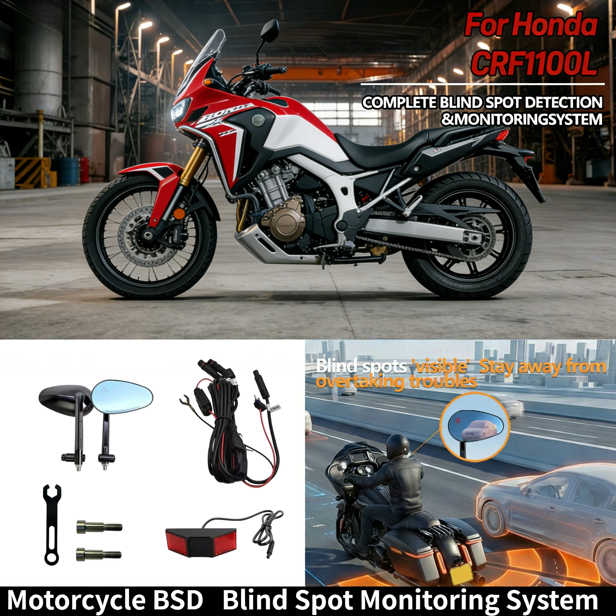 For honda CRF1100L 77Ghz Millimeter Moto Blind Spot Detection System Wave Radar 70M Motorcycle BSD Motorcycle Radar Mirror
For honda CRF1100L 77Ghz Millimeter Moto Blind Spot Detection System Wave Radar 70M Motorcycle BSD Motorcycle Radar Mirror