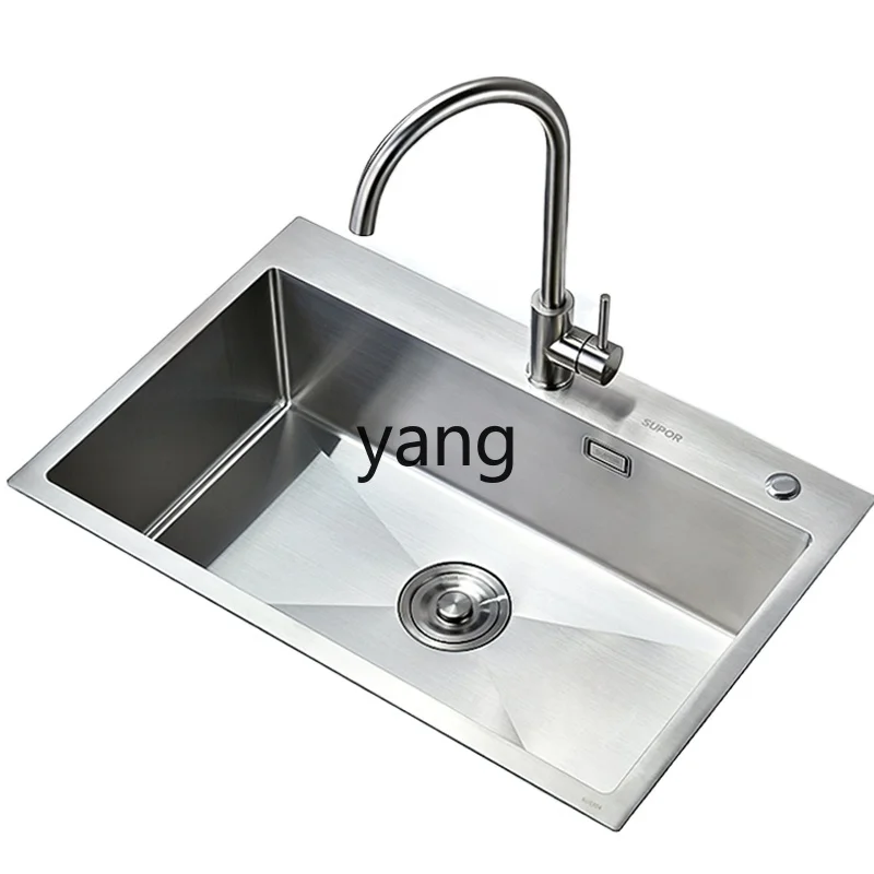ZJJ Stainless Steel Handmade Large Single Bowl Kitchen Sink Vegetable Washing Basin Dishwashing Sink Countertop
ZJJ Stainless Steel Handmade Large Single Bowl Kitchen Sink Vegetable Washing Basin Dishwashing Sink Countertop