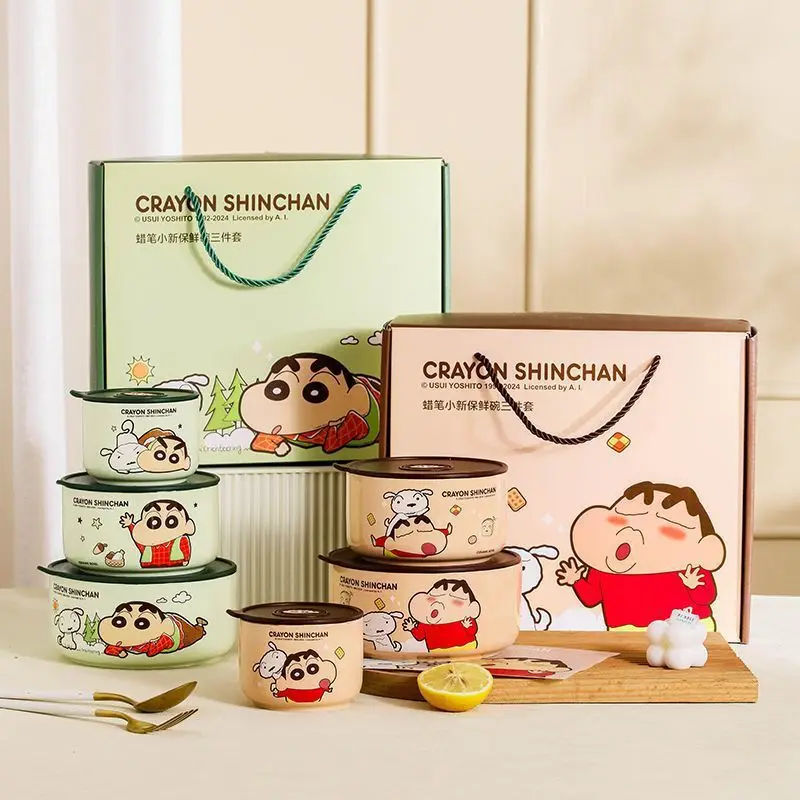3Pcs Anime Crayon Shinchan Ceramic Bowl Cartoon Shin-Chan Spring Outing Sealed Ceramic Preservation Bowl Gift Box Holiday Gift
3Pcs Anime Crayon Shinchan Ceramic Bowl Cartoon Shin-Chan Spring Outing Sealed Ceramic Preservation Bowl Gift Box Holiday Gift