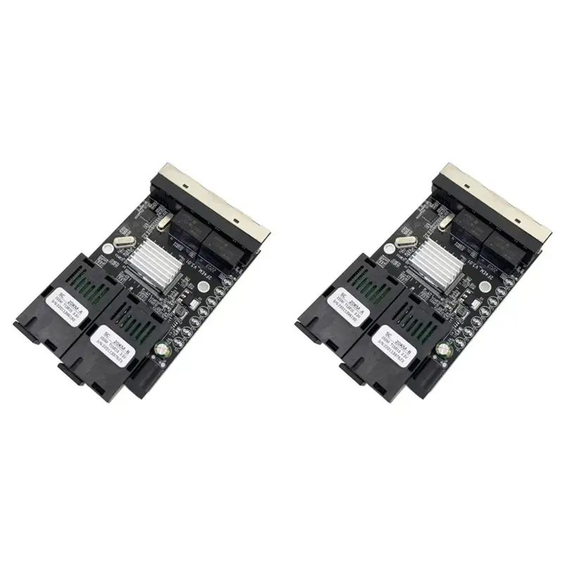 【CYBER MONDAY】2X 100M Fiber Optic Media Converter 4 RJ45 To 2 SC A+B Optic Connector 1310Nm/1550Nm Ports PCBA Board 20KM
【CYBER MONDAY】2X 100M Fiber Optic Media Converter 4 RJ45 To 2 SC A+B Optic Connector 1310Nm/1550Nm Ports PCBA Board 20KM