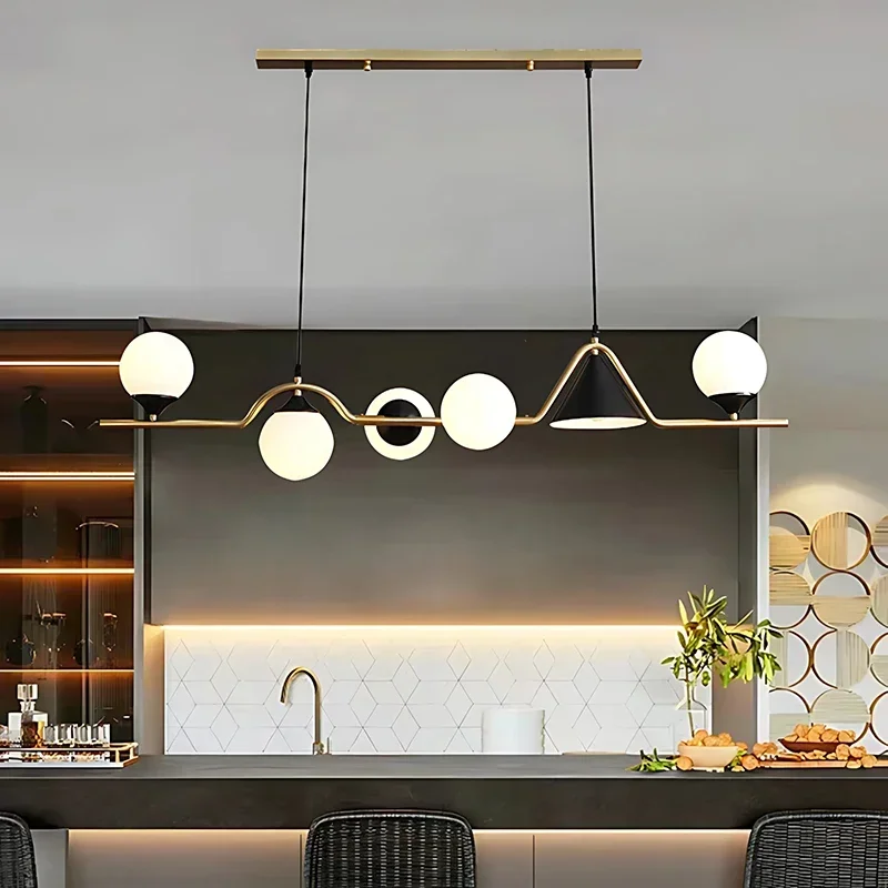 SANDYHA Nordic Fashion Glass Pendant Light Bar Counter Living Room Bedroom Study Lighting Fixture Straight Strip Restaurant
SANDYHA Nordic Fashion Glass Pendant Light Bar Counter Living Room Bedroom Study Lighting Fixture Straight Strip Restaurant