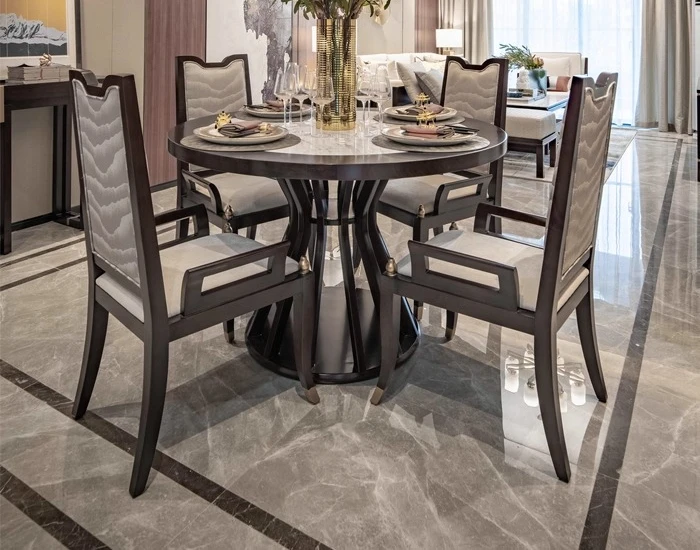 New Chinese Style Solid Wood Dining Table Modern Household Round Dining Table Customization
New Chinese Style Solid Wood Dining Table Modern Household Round Dining Table Customization