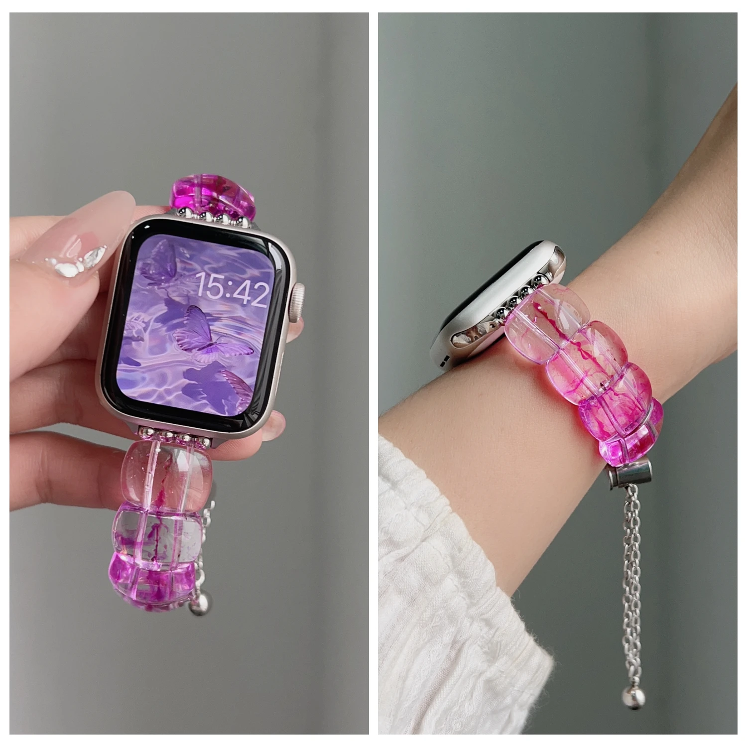 Crystal retractable bracelet band for Apple Watch strap series Ultra 10/9/8/7/6/5/4/3/2/1 SE 40/42/46/45/44mm
Crystal retractable bracelet band for Apple Watch strap series Ultra 10/9/8/7/6/5/4/3/2/1 SE 40/42/46/45/44mm
