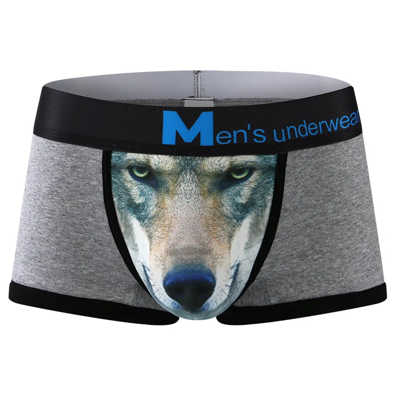 Men's Wolf Print Cotton Boxer Briefs Animal Pattern Casual Underwear, Comfortable Cotton Trunks Teenager Fashion Boxy Underpants
Men's Wolf Print Cotton Boxer Briefs Animal Pattern Casual Underwear, Comfortable Cotton Trunks Teenager Fashion Boxy Underpants