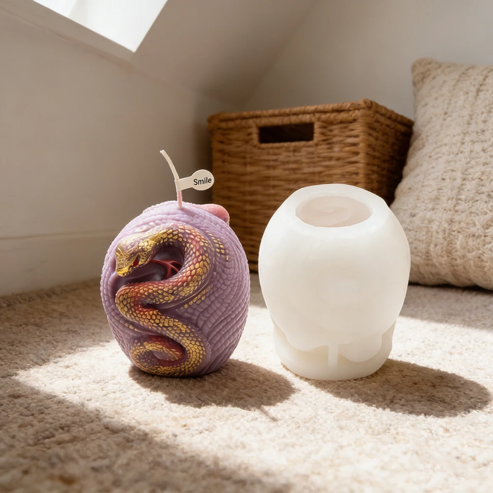 Snake Egg Candle Silicone Mold 3D Coiled Snake Mold for Candle, Soap, Resin and Plaster Crafts for Home Decoration Handmade Gift
Snake Egg Candle Silicone Mold 3D Coiled Snake Mold for Candle, Soap, Resin and Plaster Crafts for Home Decoration Handmade Gift