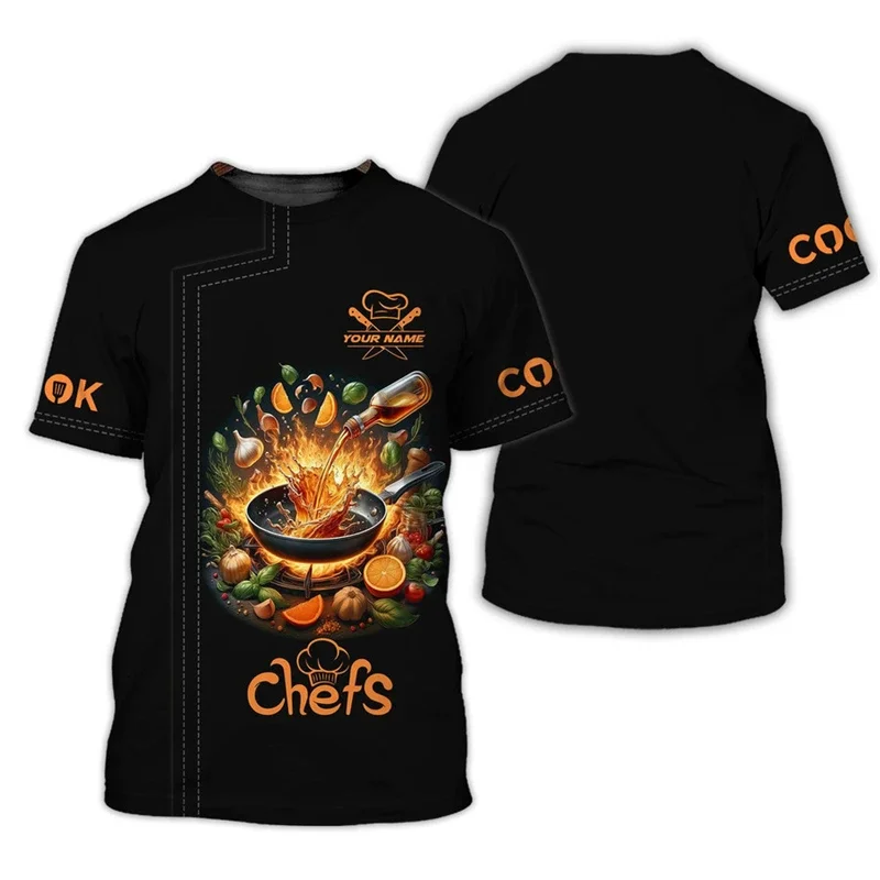 Fashion Chef Graphic T Shirts Summer Casual Short Sleeve Custom Name 3D Printed Work T-shirts Loose Oversized Unisex Tees Tops
Fashion Chef Graphic T Shirts Summer Casual Short Sleeve Custom Name 3D Printed Work T-shirts Loose Oversized Unisex Tees Tops