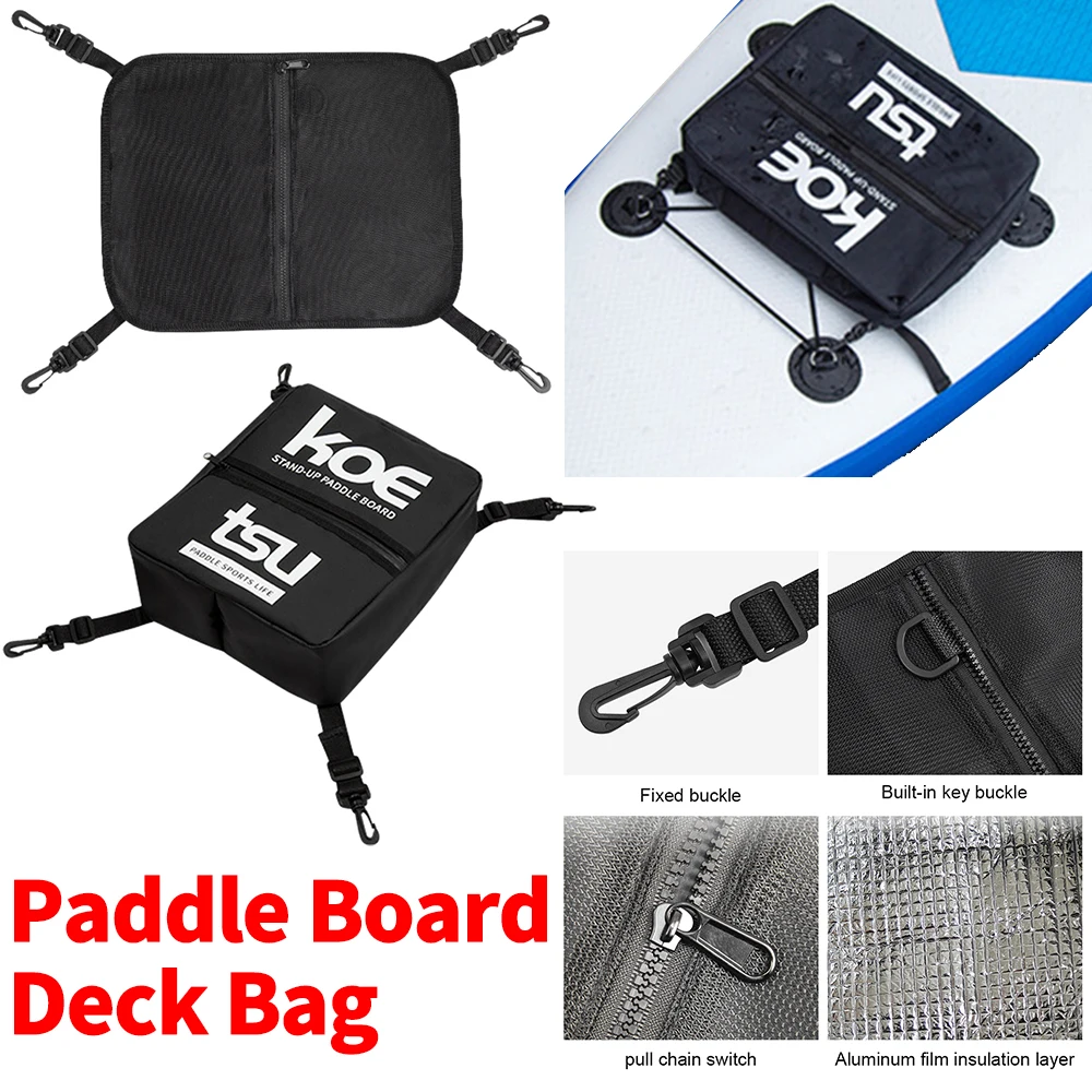 Stand Up Paddle Board Deck Bag Waterproof Paddleboard Food Storage Bag Adjustable and Fixed Buckle Surfing Swimming Accessories
Stand Up Paddle Board Deck Bag Waterproof Paddleboard Food Storage Bag Adjustable and Fixed Buckle Surfing Swimming Accessories