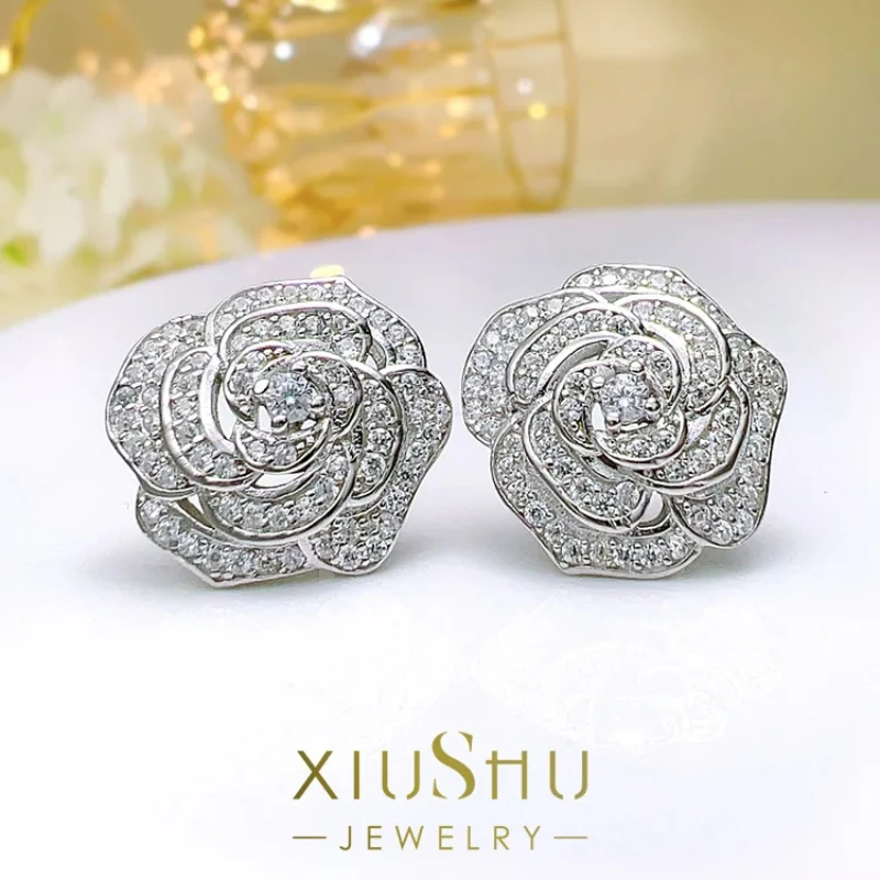 100% 925 Silver Earrings, Temperament Hollow Three-dimensional Versatile Earrings, High-end Wedding Jewelry Wholesale
100% 925 Silver Earrings, Temperament Hollow Three-dimensional Versatile Earrings, High-end Wedding Jewelry Wholesale