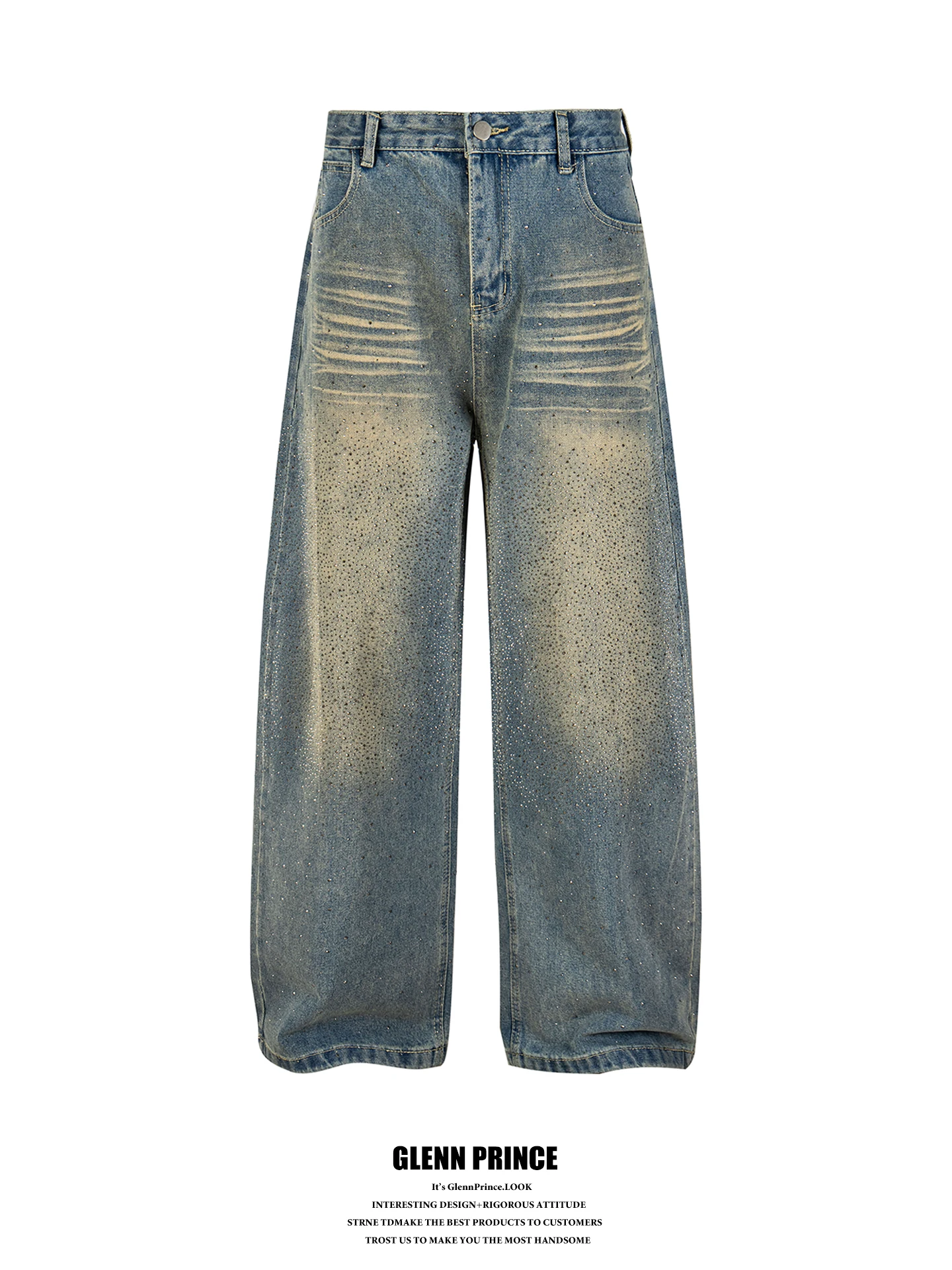 Washed out American Street Style Men's Jeans Glittering Flashing Wide Leg Denim Jeans Trendy Design Spring Summer Autumn Wear
Washed out American Street Style Men's Jeans Glittering Flashing Wide Leg Denim Jeans Trendy Design Spring Summer Autumn Wear