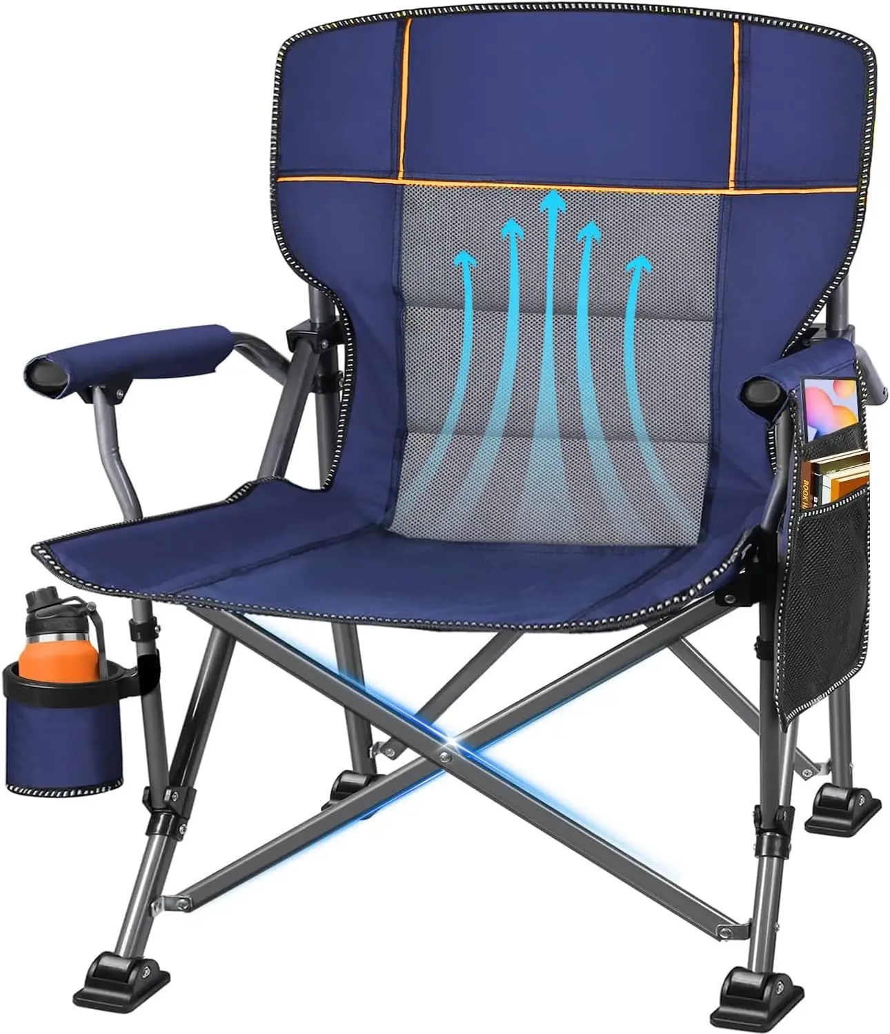 Oversized Camping Chair, Heavy Duty Support 450 LBS, Foldable Outdoor Chair with Padded Back & Armrests
Oversized Camping Chair, Heavy Duty Support 450 LBS, Foldable Outdoor Chair with Padded Back & Armrests