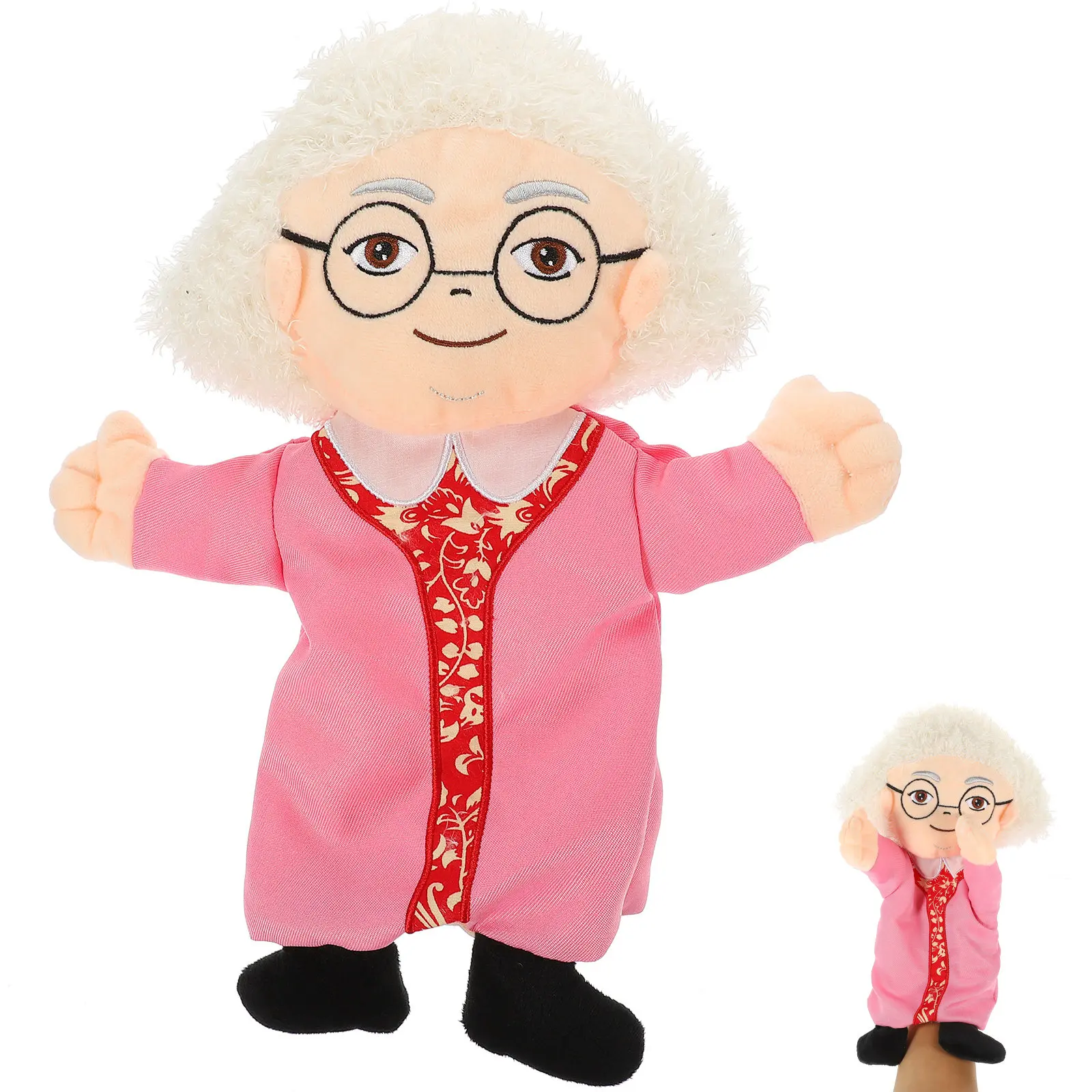 Hand Puppet Grandma Realistic Lifelike Touch Soft PP Cotton Educational Storytelling Figure for Kids Parent Child Interaction
Hand Puppet Grandma Realistic Lifelike Touch Soft PP Cotton Educational Storytelling Figure for Kids Parent Child Interaction