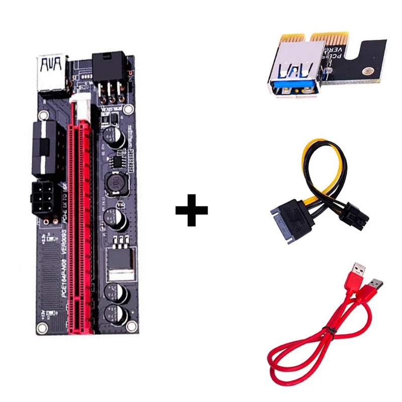 PCI-E Riser 009S 1X 16x Extender PCI E USB Riser 009S Dual 6Pin Adapter Card SATA 15pin for USB 3.0 Graphics Card
PCI-E Riser 009S 1X 16x Extender PCI E USB Riser 009S Dual 6Pin Adapter Card SATA 15pin for USB 3.0 Graphics Card