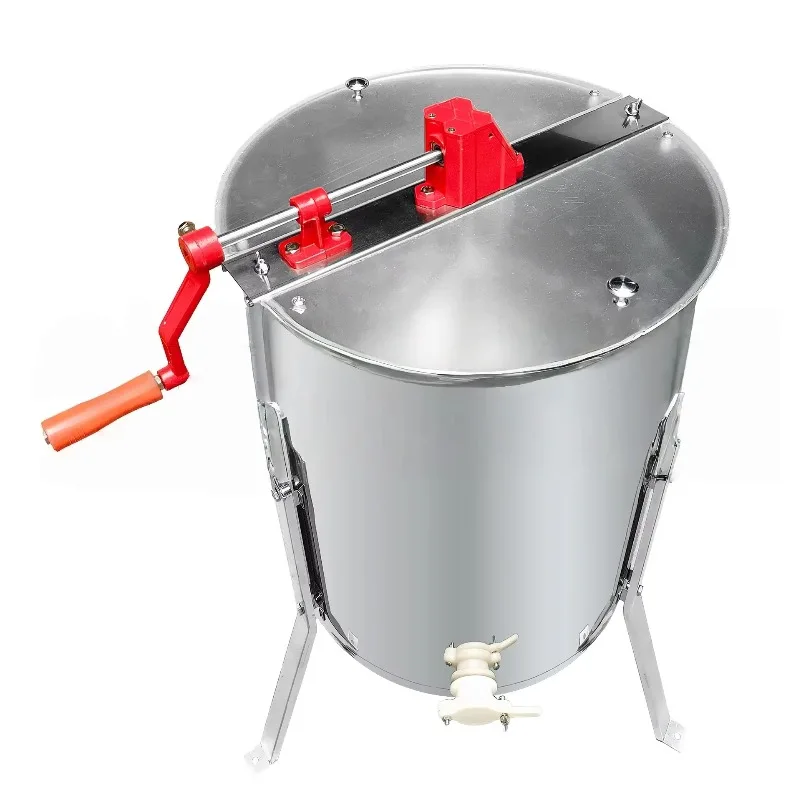 Четырехрамочная ручная медогонка из нержавеющей стали с кронштейном и выходом для меда, инструмент для пчеловодства
Четырехрамочная ручная медогонка из нержавеющей стали с кронштейном и выходом для меда, инструмент для пчеловодства