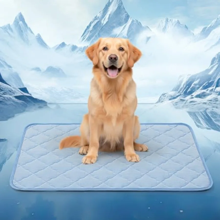 for Extra Large Dogs - 50" x 38" Cooling Mat for Summer with Anti-Slip Bottom, Durable and Leakproof Pet Cool Mat for Dogs, Cat
for Extra Large Dogs - 50" x 38" Cooling Mat for Summer with Anti-Slip Bottom, Durable and Leakproof Pet Cool Mat for Dogs, Cat