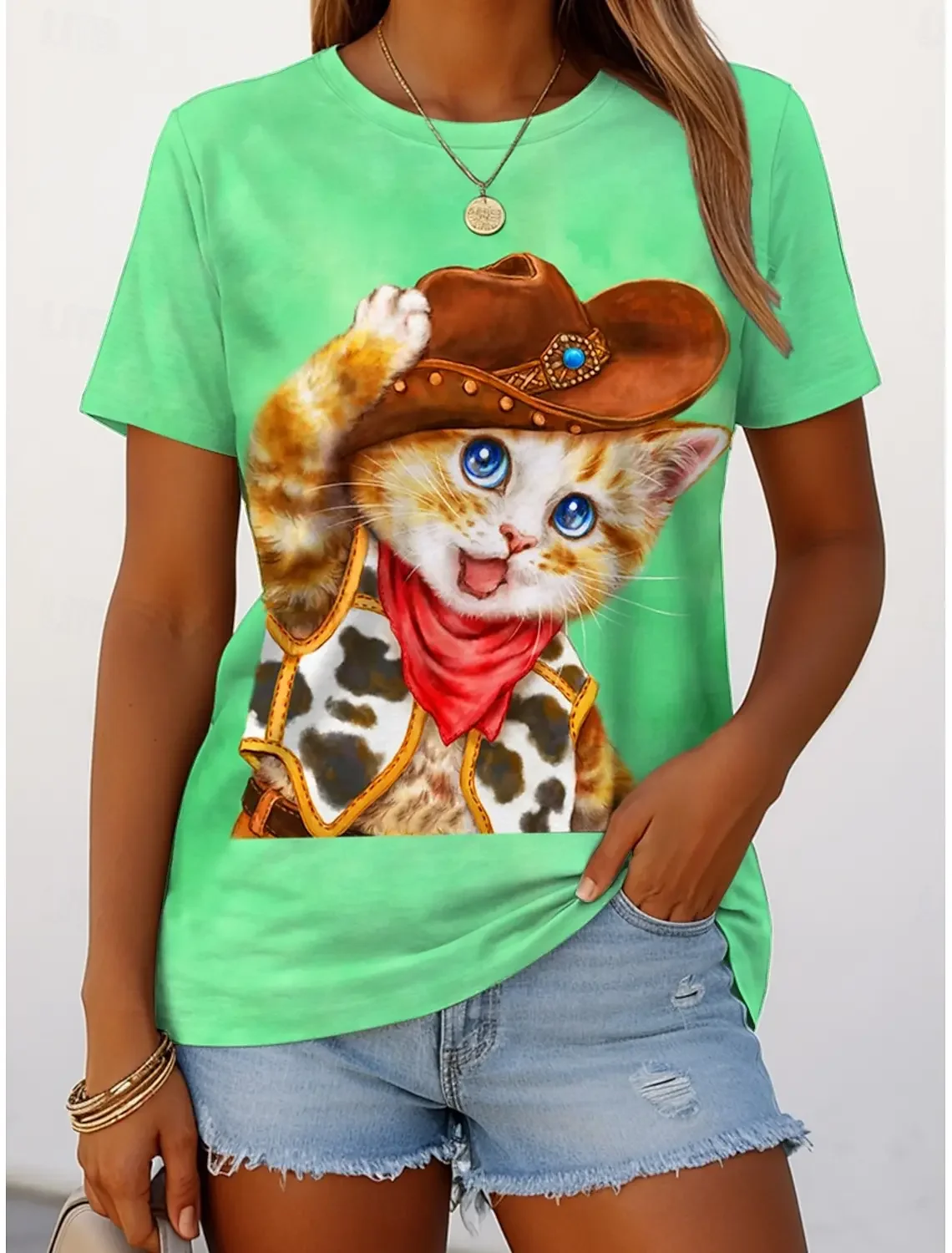 Women's T Shirt Kawaii Cats Graphic Stylish Casual Short Sleeved Crew Neck Regular Tops Daily Weekend Beach Wear Prints Summer
Women's T Shirt Kawaii Cats Graphic Stylish Casual Short Sleeved Crew Neck Regular Tops Daily Weekend Beach Wear Prints Summer