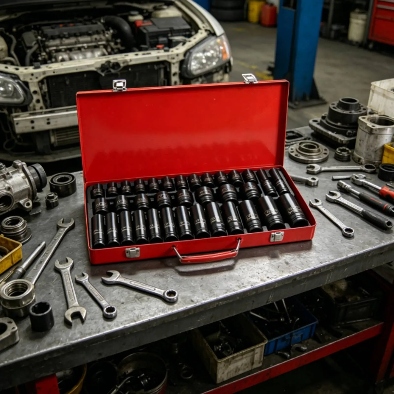 35 Pieces Hex Shock-Resistant Socket Set Thickened 1/2 Drive Deep Socket Set High Force Heat Treated for Professionals, Workshop
35 Pieces Hex Shock-Resistant Socket Set Thickened 1/2 Drive Deep Socket Set High Force Heat Treated for Professionals, Workshop