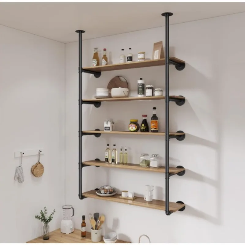 Industrial iron rack, kitchen bathroom rack, bookcase, living room storage black metal bracket
Industrial iron rack, kitchen bathroom rack, bookcase, living room storage black metal bracket
