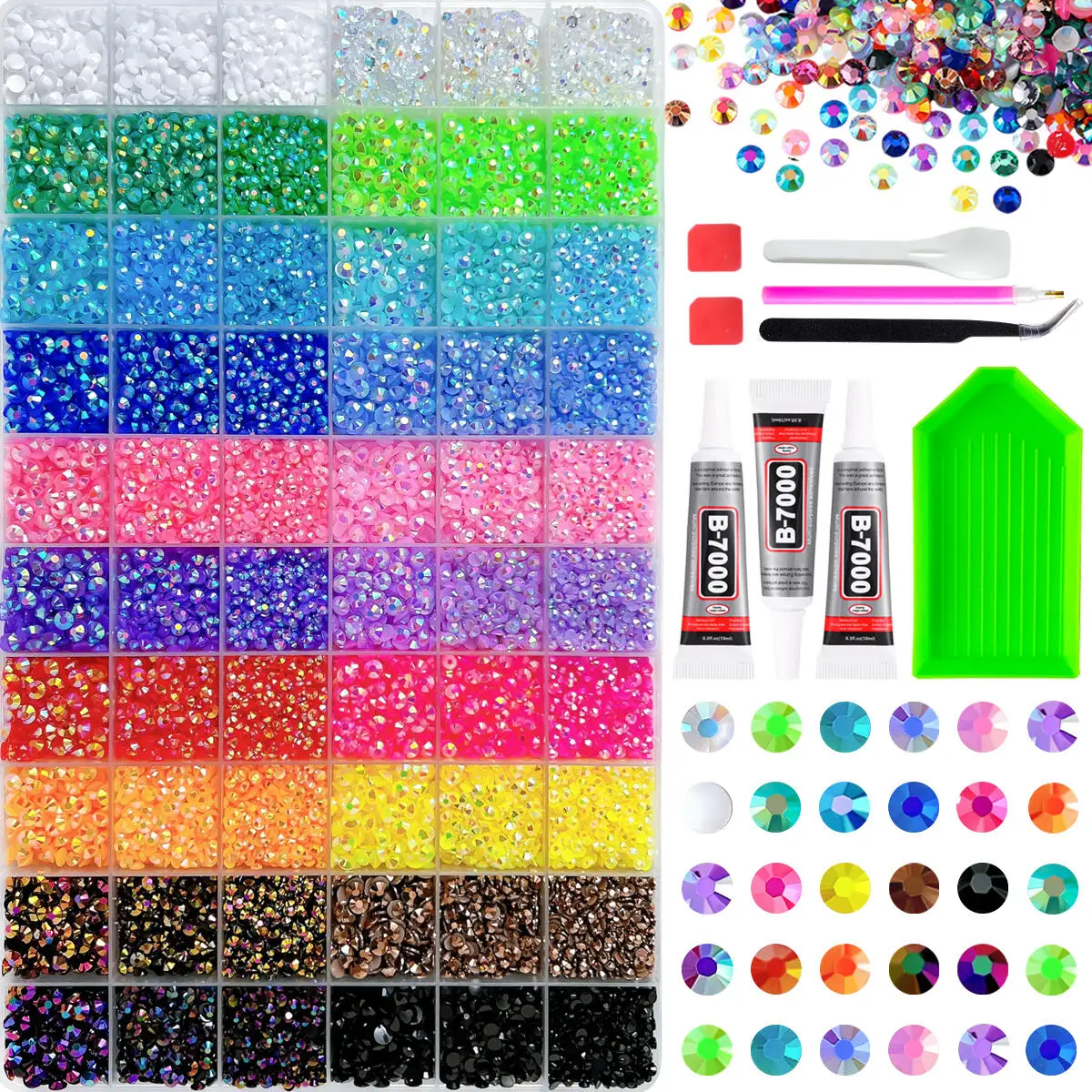 1Box Hot Selling Sparkling Mini Nail Rhinestones Charms 3/4/5mm Flatback Semi-circular Resin Diamond Nail Art Accessories DIY
1Box Hot Selling Sparkling Mini Nail Rhinestones Charms 3/4/5mm Flatback Semi-circular Resin Diamond Nail Art Accessories DIY