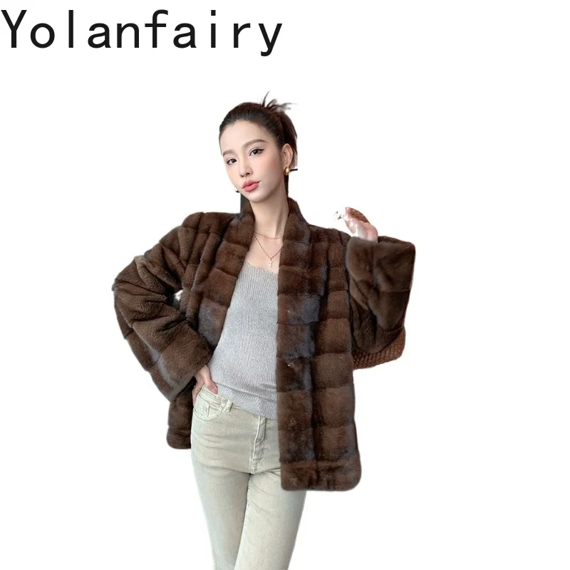 YOLANFAIRY Premium Grade Velvet Mink Natural Fur Coat Women Winter V Neck Real Whole Mink Fur Jacket Coats Elegant 69cmOuterwear
YOLANFAIRY Premium Grade Velvet Mink Natural Fur Coat Women Winter V Neck Real Whole Mink Fur Jacket Coats Elegant 69cmOuterwear
