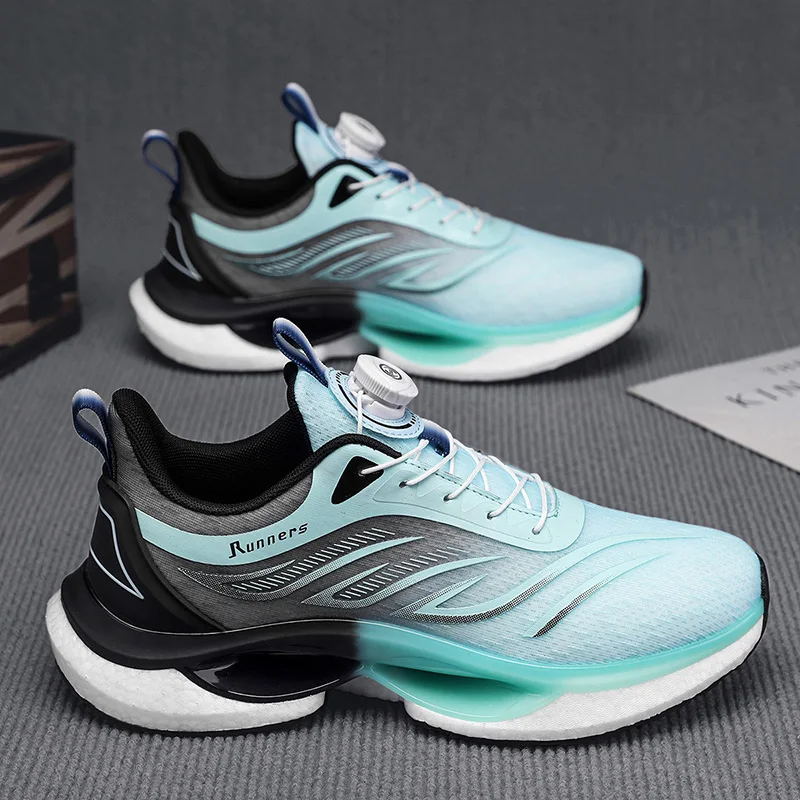 Lightweight Shock Absorption Running Shoes for Men with Rotating Button Sporty Mesh Upgraded Rubber Outsole Breathable
Lightweight Shock Absorption Running Shoes for Men with Rotating Button Sporty Mesh Upgraded Rubber Outsole Breathable