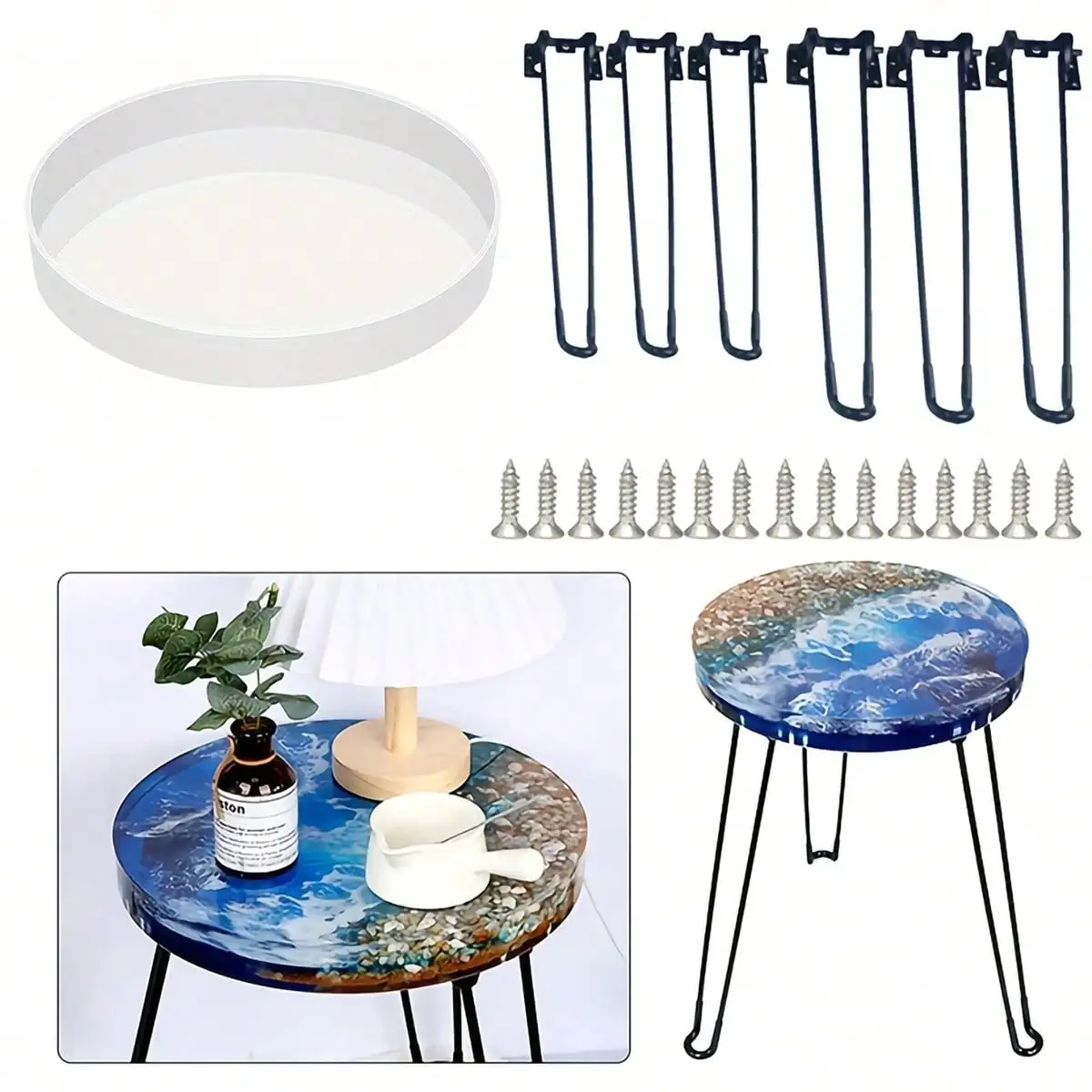 14in Large Round Silicone Mold, Super Big River Table Resin Mould, DIY Craft Round Table Tray Board Epoxy Resin Silicone Mould
14in Large Round Silicone Mold, Super Big River Table Resin Mould, DIY Craft Round Table Tray Board Epoxy Resin Silicone Mould