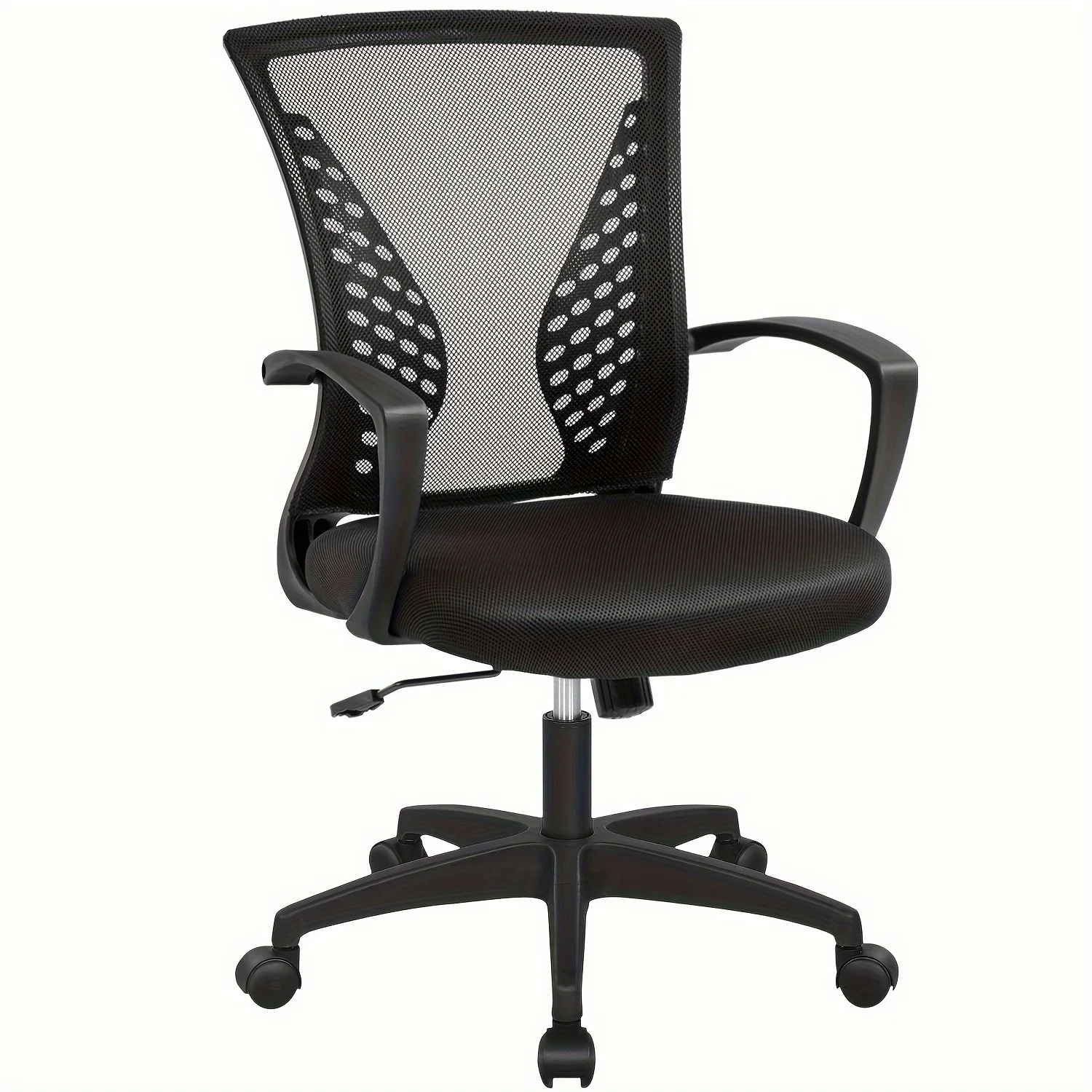 Home Office Chair Mid Back PC Swivel Lumbar Support Adjustable Desk Task Computer Ergonomic Comfortable Mesh Chair with Armrest (Black)
Home Office Chair Mid Back PC Swivel Lumbar Support Adjustable Desk Task Computer Ergonomic Comfortable Mesh Chair with Armrest (Black)