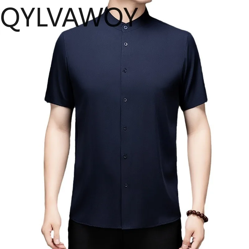 QYLVAWOY 92.5% Mulberry Silk Shirts for Man Stand Collar Shirt Casual Men's Shirts Summer Man Clothing Chinese Style Retro Tops
QYLVAWOY 92.5% Mulberry Silk Shirts for Man Stand Collar Shirt Casual Men's Shirts Summer Man Clothing Chinese Style Retro Tops